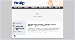 Desktop Screenshot of prestigecargo.co.uk